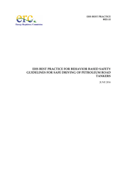 BBS Guidelines for Safe Driving of Petroleum Road Tankers