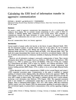 Calculating the ESS level of information transfer in aggressive
