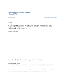 College Students` Attitudes about Feminine and Masculine Sexuality