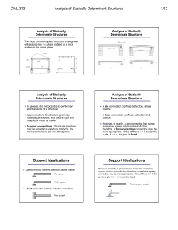 Introduction to the Analysis of Determinate Structures