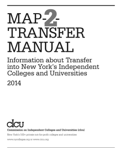 Information about Transfer into New York`s Independent Colleges