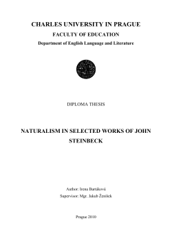 naturalism in selected works of john steinbeck