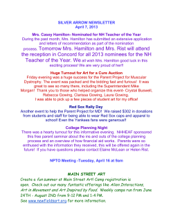 process. Tomorrow Mrs. Hamilton and Mrs. Rist will attend the