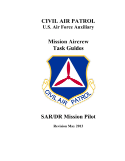 SAR/DR Pilot Task Guide