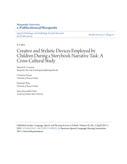 Creative and Stylistic Devices Employed by Children During a