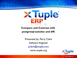 Compare and Contrast with postgresql-autodoc