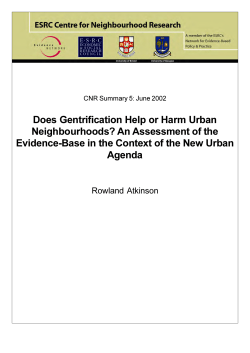 does gentrification help or harm urban neighbourhoods