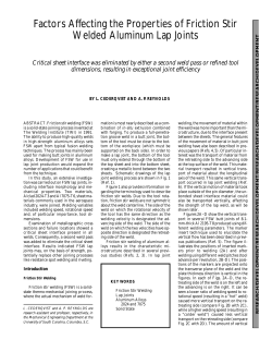 Factors Affecting the Properties of Friction Stir Welded Aluminum