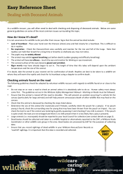 Dealing with Deceased Animals