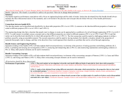 2nd Grade – Thematic Model – Bundle 1 Matter Bundle 1 Question