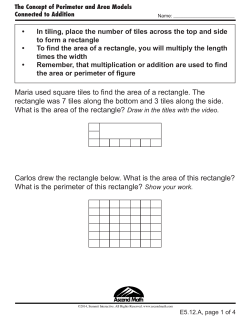Maria used square tiles to find the area of a rectangle