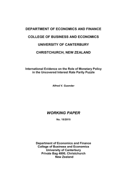 International Evidence on the Role of Monetary Policy in the