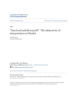 "Stand and unfold yourself": The subjectivity of