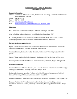CV - Faculty Websites - Northwestern University