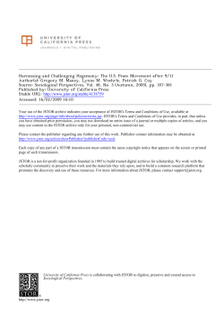 Harnessing and Challenging Hegemony: The U.S. Peace Movement