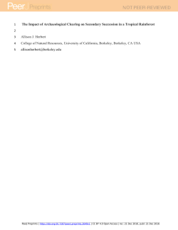 The impact of archaeological clearing on secondary succession in a