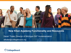 New Khan Academy Functionality and Resources