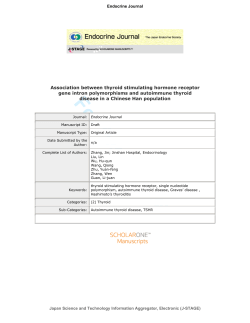 Association between thyroid stimulating hormone receptor gene