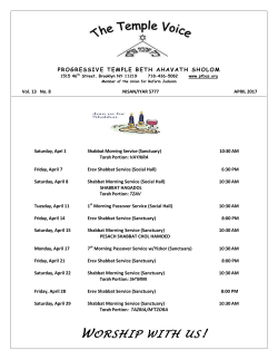 President`s Message - Progressive Temple Beth Ahavath Sholom