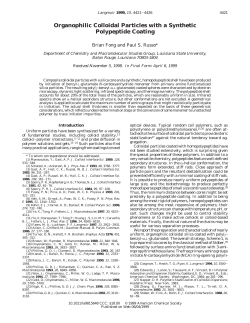 Organophilic Colloidal Particles with a Synthetic Polypeptide Coating