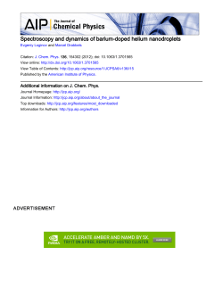Barium (pdf, 1 MiB) - Infoscience
