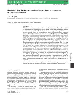 Statistical distributions of earthquake numbers: consequence of