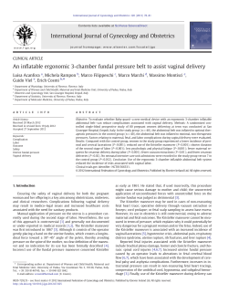 An inflatable ergonomic 3-chamber fundal pressure belt to