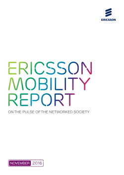 Ericsson Mobility Report November 2016