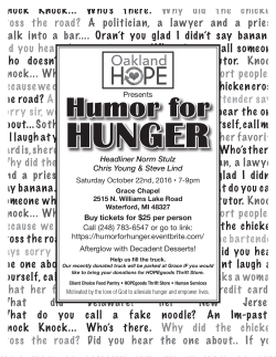 Humor for - Healthy Pontiac, We Can!