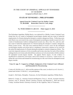 STATE OF TENNESSEE v. PHILLIP HARRIS