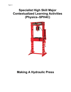 Making A Hydraulic Press - Specialist High Skills Major