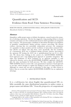 Quantification and ACD: Evidence from real