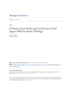 In Praise of Law Books and Law Reviews