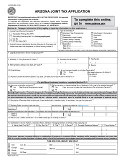 arizona joint tax application