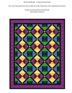 diamond sparkle quilt - a vintage karen gass design
