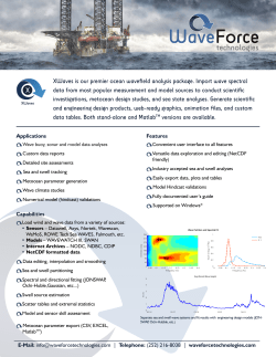 XWaves is our premier ocean wavefield analysis package. Import