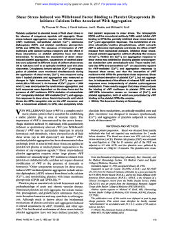 Shear Stress-Induced von Willebrand Factor Binding