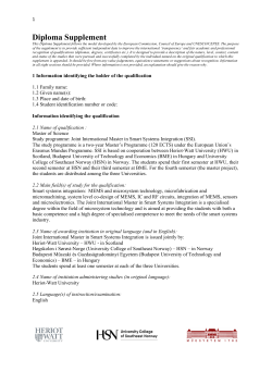 Diploma Supplement