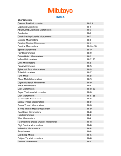 Micrometers - J W Donchin