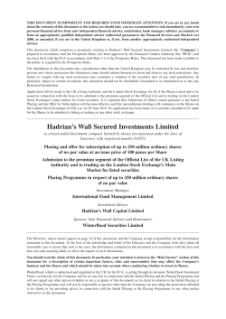 167479 Project Romulus Prospectus Intro(A)