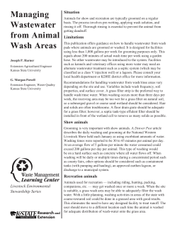 MF2725 Managing Wastewater from Animal Wash Areas