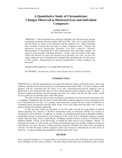 A Quantitative Study of Chromaticism