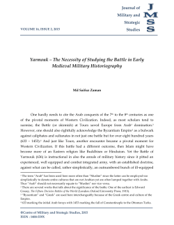 Print this article - Journal of Military and Strategic Studies