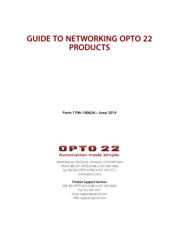 GUIDE TO NETWORKING OPTO 22 PRODUCTS
