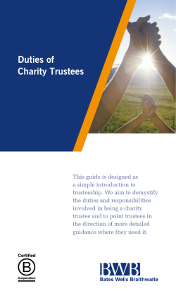 Duties of Charity Trustees