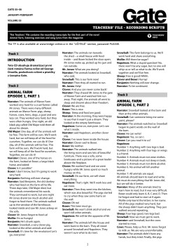 InTroducTIon AnIMAL FArM EPISodE 1, PArT 1 - Bridge