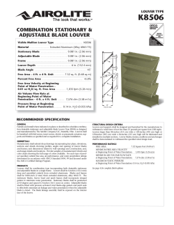 louver type k8506 performance ratings