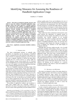 Identifying Measures for Assessing the Readiness of