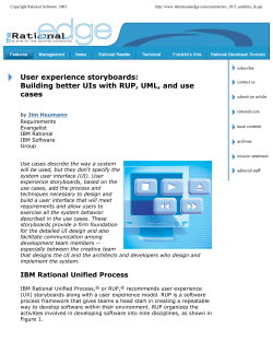User experience Storyboards: Building Better UIs With RUP