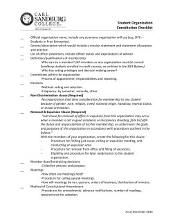 Constitution Checklist for new student organizations